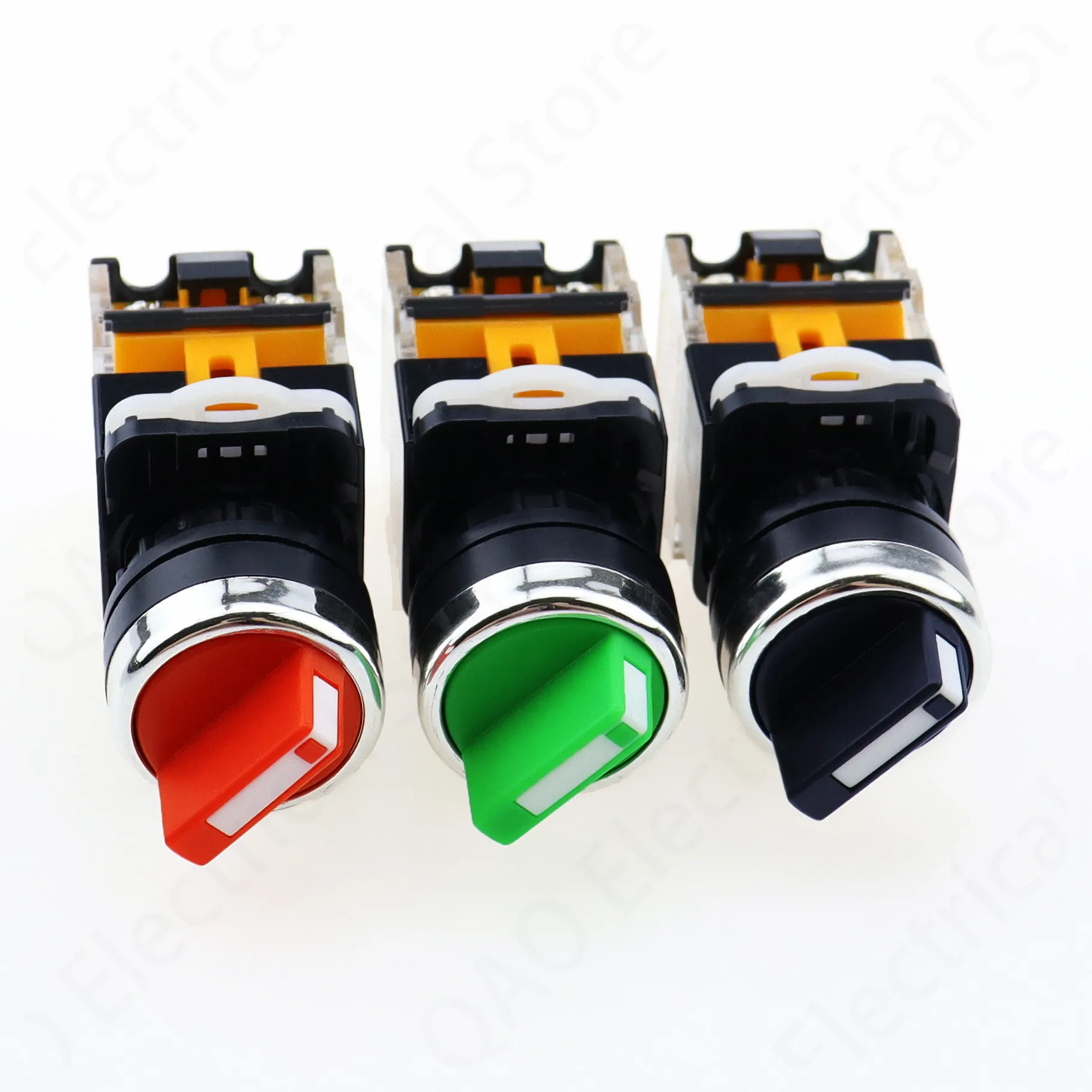 22mm Self-lock Selector Switch 1NO1NC 2/3 Positions Rotary Switches DPST 4 screws 10A400V Power Switch ON/OFF Red Green Black