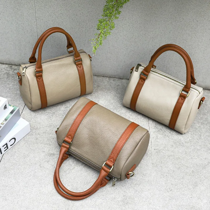 Genuine Leather Shoulder Bags for Women 2025 Winter Y2K Trend Female Crossbody Bag Lady Handbags and Purses Retro Tote Bag Bolso