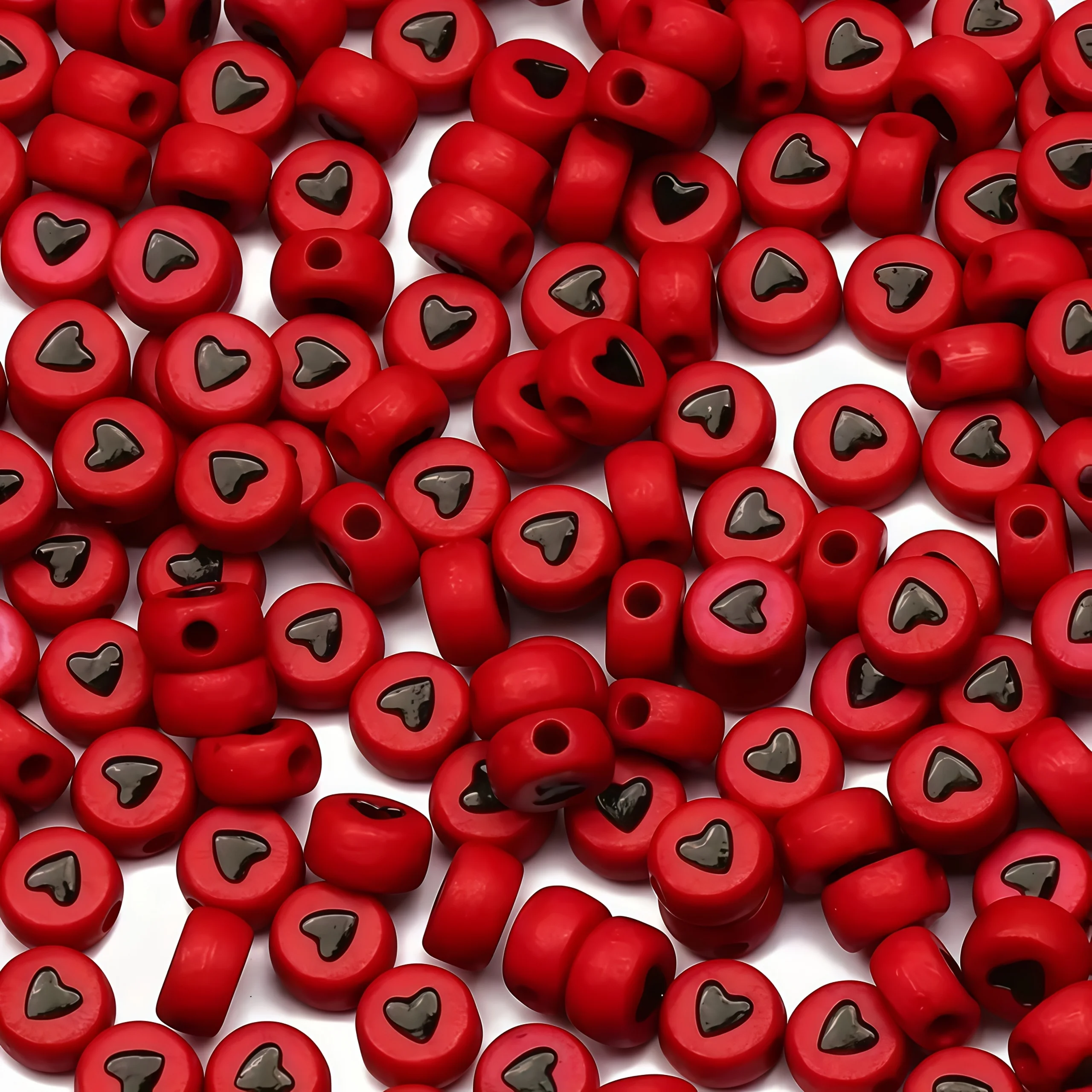 7*4mm 500pcs Red Base Black He - Jewelry Quotes ulasan dan harga