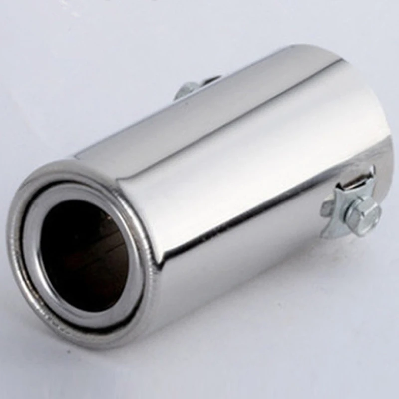 

High Quality Car Auto Vehicle Chrome Exhaust Pipe Tip Muffler Steel Stainless Trim Tail Tube Silencer Dropshipping