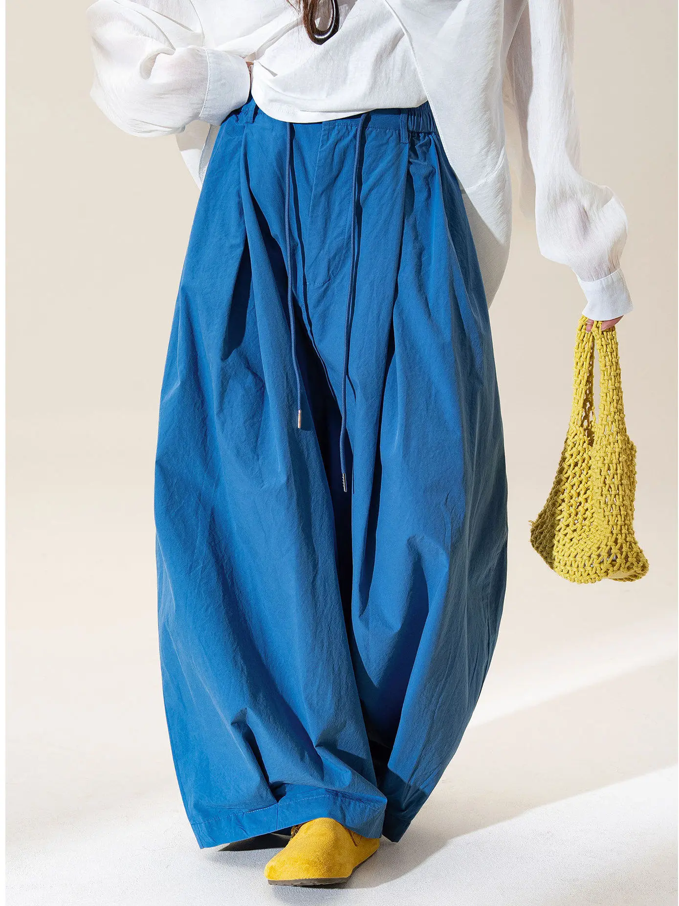 

Casual High Waist Wide Leg Knife Pants Cotton Linen Loose plus Size Women's Summer Loose Fit Meat Concealing Slimming Long Tr...