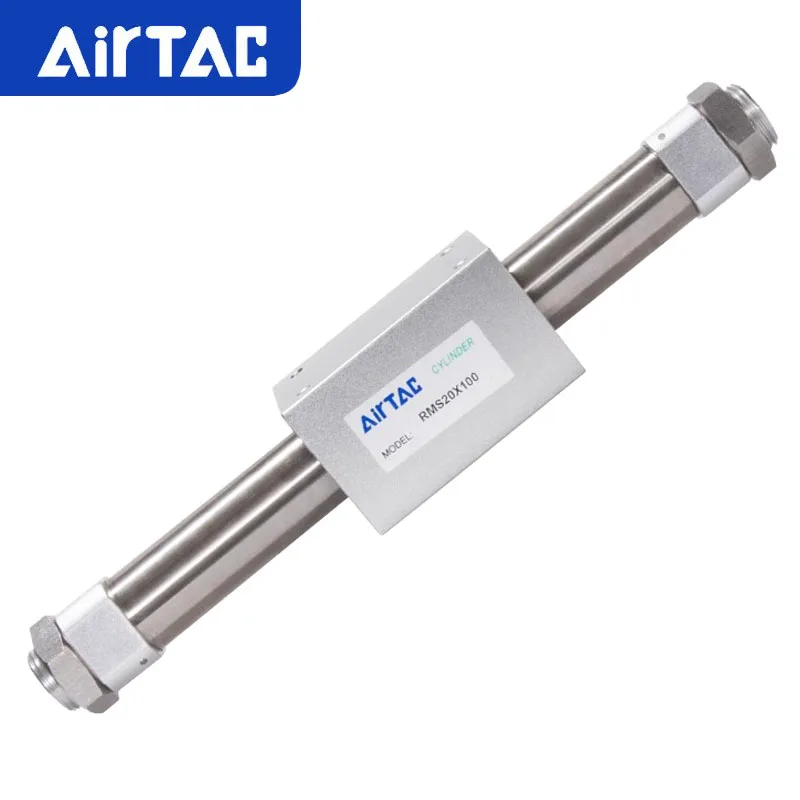 AirTAC RMS Magnetic Coupling Rodless Pneumatic Cylinder RMS10/16/2025/32/40X50/100/150/200/250/300/350/400/450/500