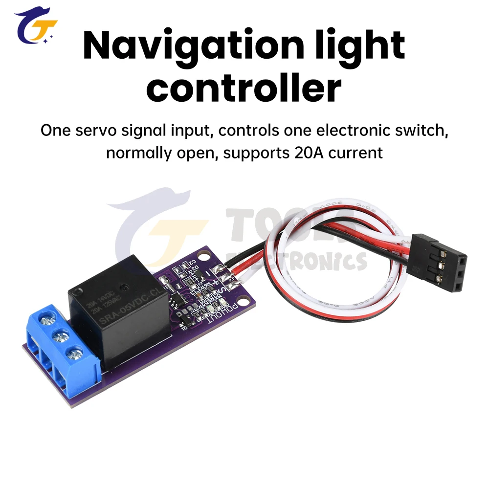 

Universal RC Model Relay Switch Wide Voltage Range 5-12V PWM Switching Flight Light Controller Universal Switch