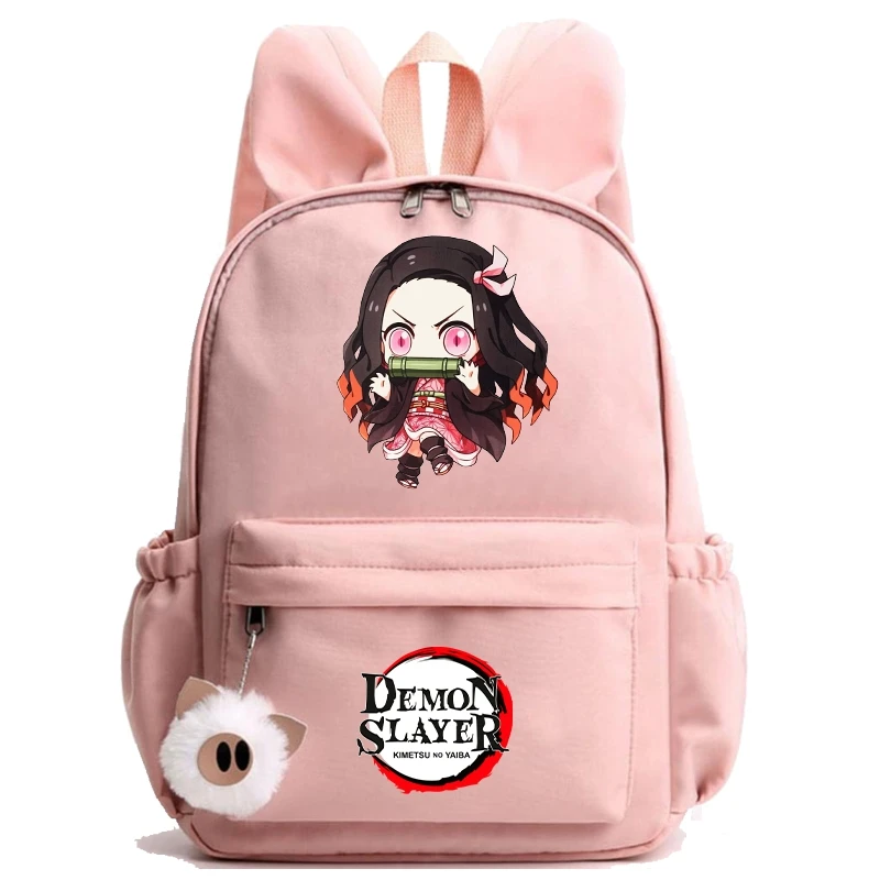 Anime Demon Slayer Plecak Nastolatek Dziewczyna Chłopiec Plecak Tornister Powrót do szkoły Bookbag Mężczyźni Kobiety Wypoczynek Torba podróżna