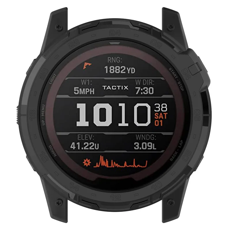 Étui pare-chocs en TPU pour Garmin Tactix 7 Pro Endflats 2, coque de protection, film de protection d'écran, port de charge, prise anti-poussière