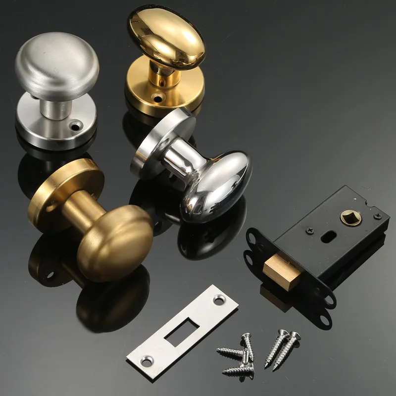 Stainless Steel 304 Invisible Door Lock Ball Handle Hidden Single-sided Keyless Hidden Lock Background Wall Handle Lock