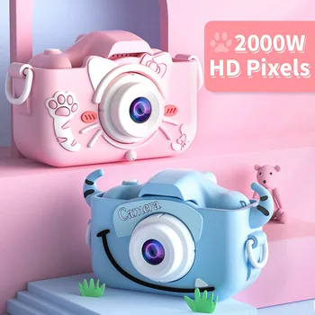 Kids Camera 8MP HD Cartoon Camera 1080P Video Recording Countdown Shotting Auto Focus 32GB Funny Games Children Toy Gift