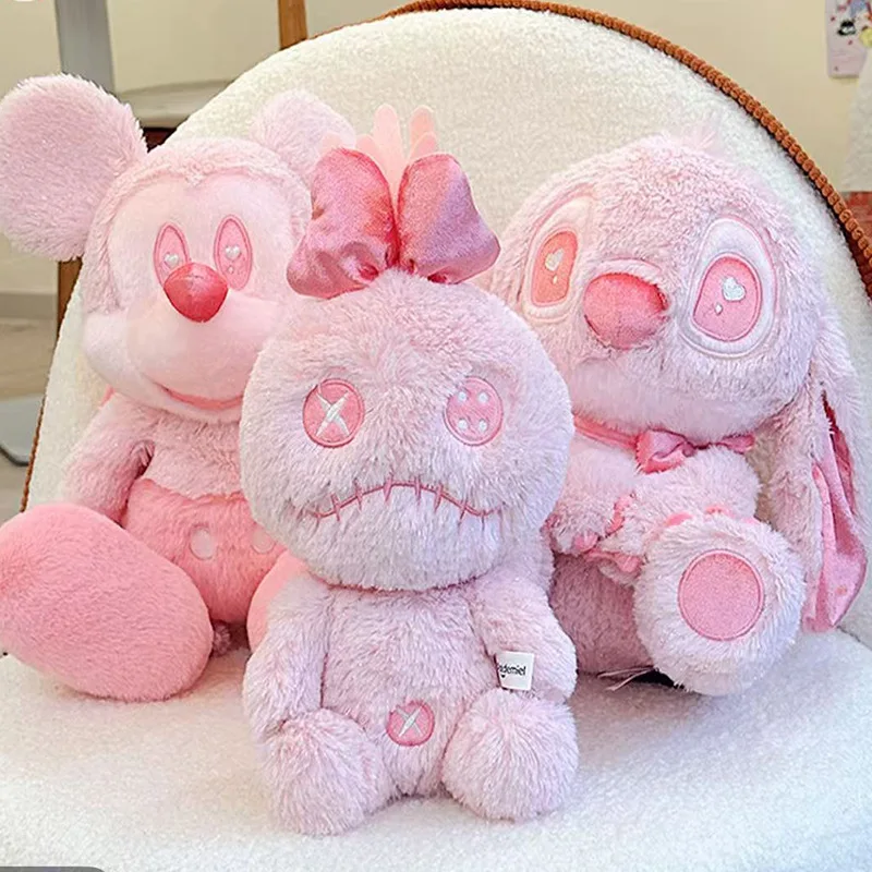 

Disney Lilo & Stitch Scrump Minnie Mouse Cute Soft Pink Plush Toy Stuffed Animal Doll Kids Girls Gift Home Decoration