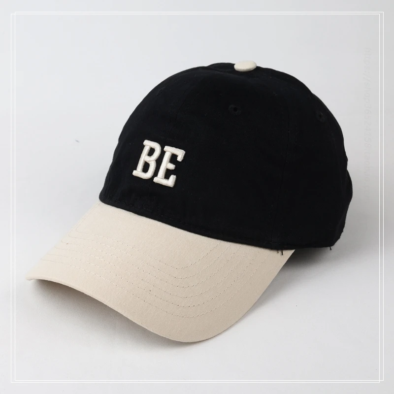 

Hat Street Fashion Soft Top Color Matching Baseball Cap Female Fashion Brand Letter Embroidered Peaked Cap Men