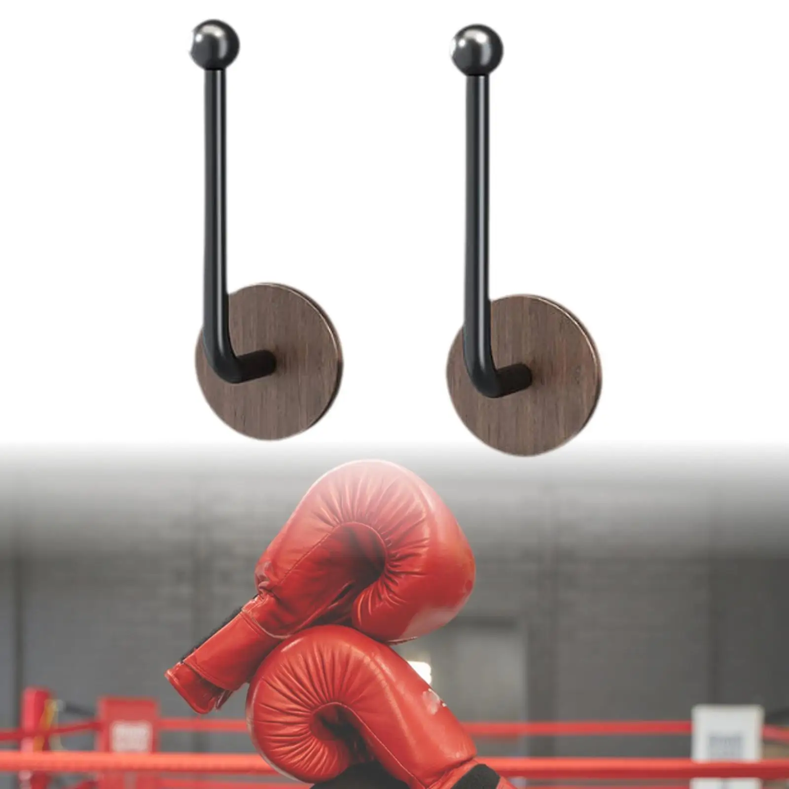 2Pcs Boxing Glove Wall Hooks Drying Stand Hang Up to Dry Out Glove Holder
