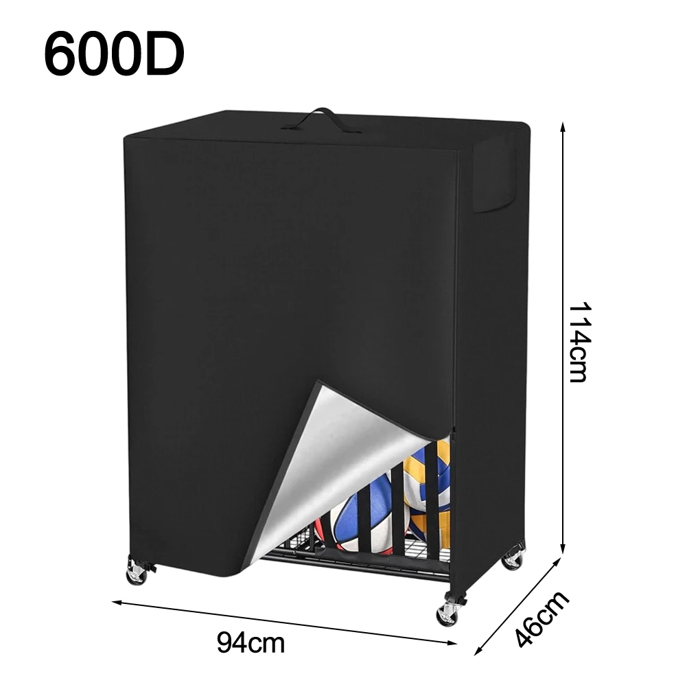600D Waterproof Basketball Storage Rack Cover Dustproof & Windproof,96*46*114CM Garden Supplies view 3