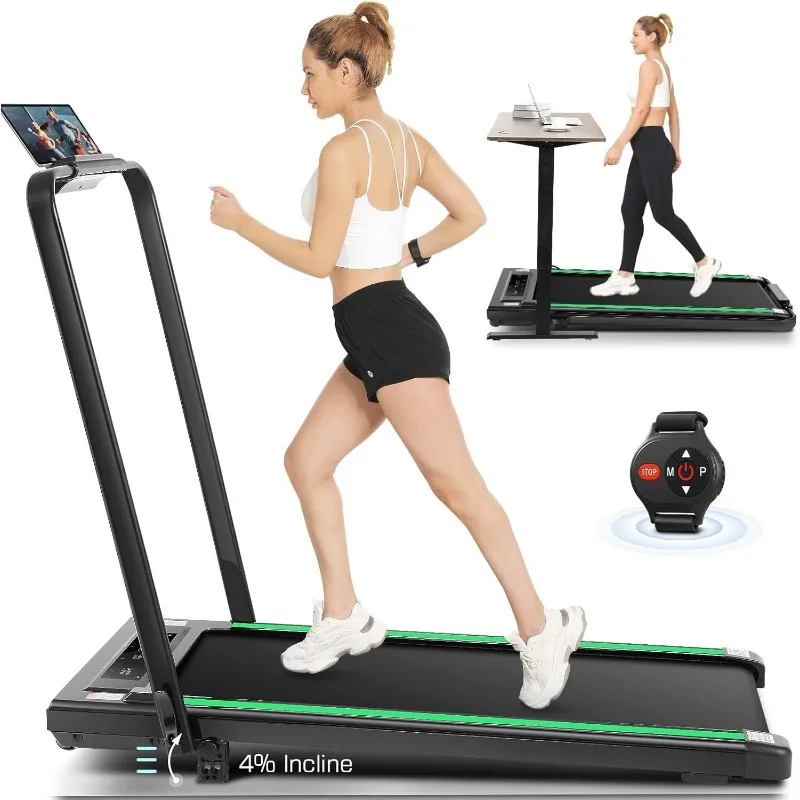 

ANCHEER Folding Treadmill with Incline, 2.5HP Under Desk Treadmill for Home, 300lbs Low Noise Walking Pad with Remote Control