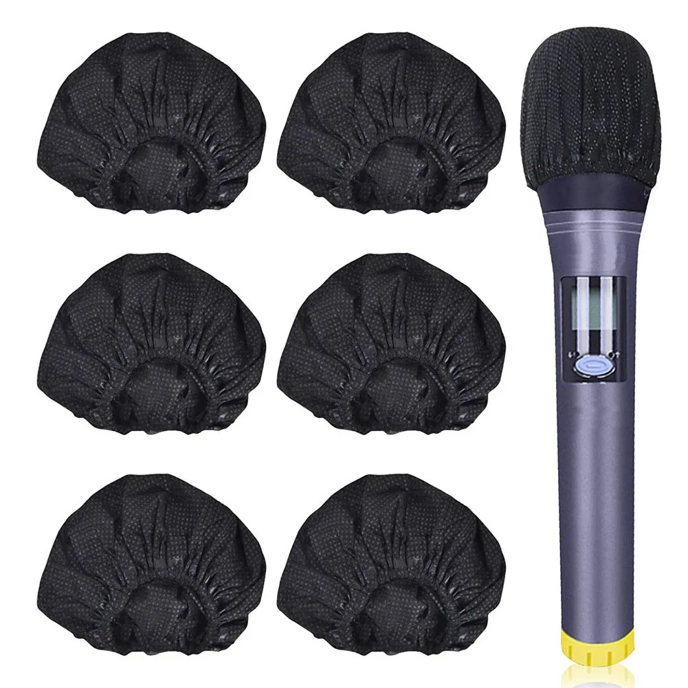 120Pcs Microphone Cover Throwaway Mic Windscreen Non-Woven Handheld Mic Covers Windscreen For Most Handled Microphone Parts