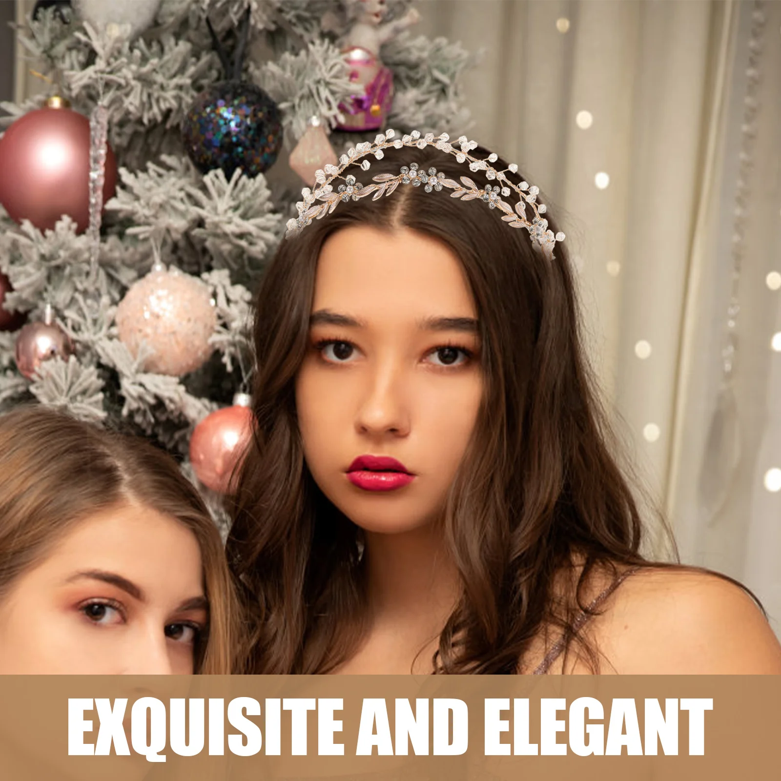 

Crystal Pearl Bridal Headband Lightweight Elegant Wedding Hair Accessory Fake Pearl Hair Hoop for Women Bridal Headpiece