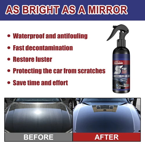Imagen 2 del producto Spray de revestimiento nanocerámico para coche, sellador de pintura hidrofóbica, restaura el Color negro y protección duradera de alto brillo