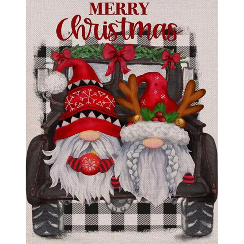 

AB Diamond Diamond Painting Cartoon Christmas Elves Embroidery Kit Wall Decoration Hanging Painting