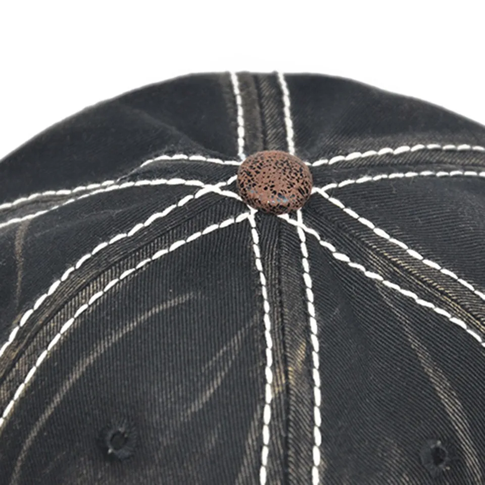 Washed Cotton Retro Baseball Cap Men Women 3D Embroidery Snapback Caps For Male Female