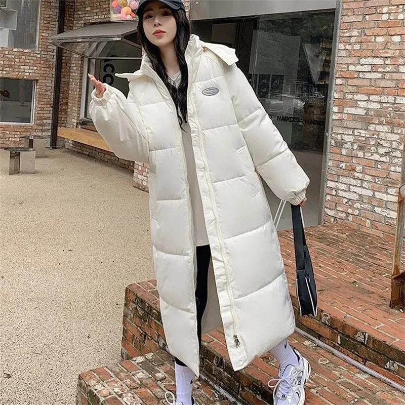 

2025 New Winter Autumn Women Jacket White Duck Down Hoodies Puffer Jackets Long Coats Warm Windproof Black White Coats Outwear