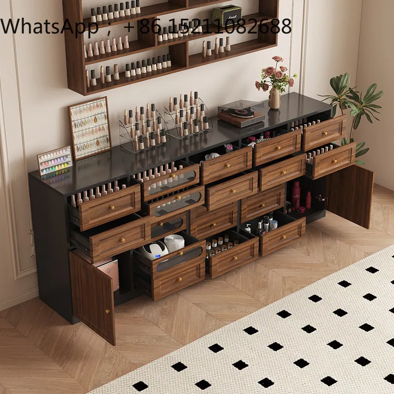 SCY Nail Art Display Cabinet Cosmetics Storage Cabinet Special Locker Floor Drawer Display Stand