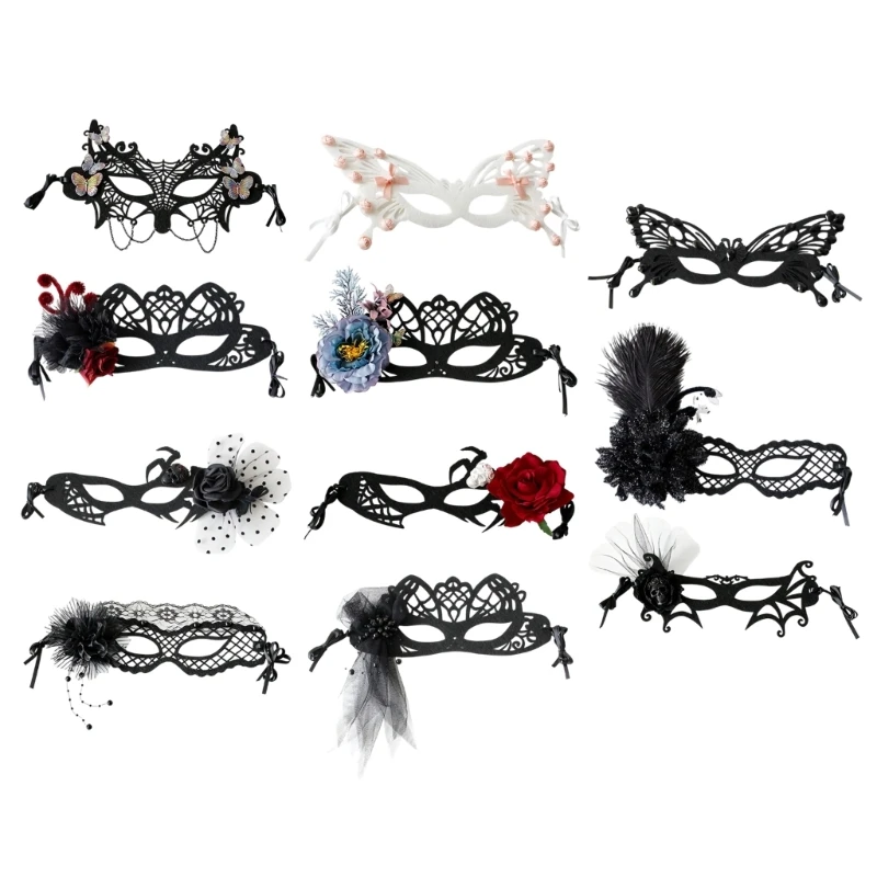 Delicate Feathered And Flower Mask For Festive Occasion And Performances