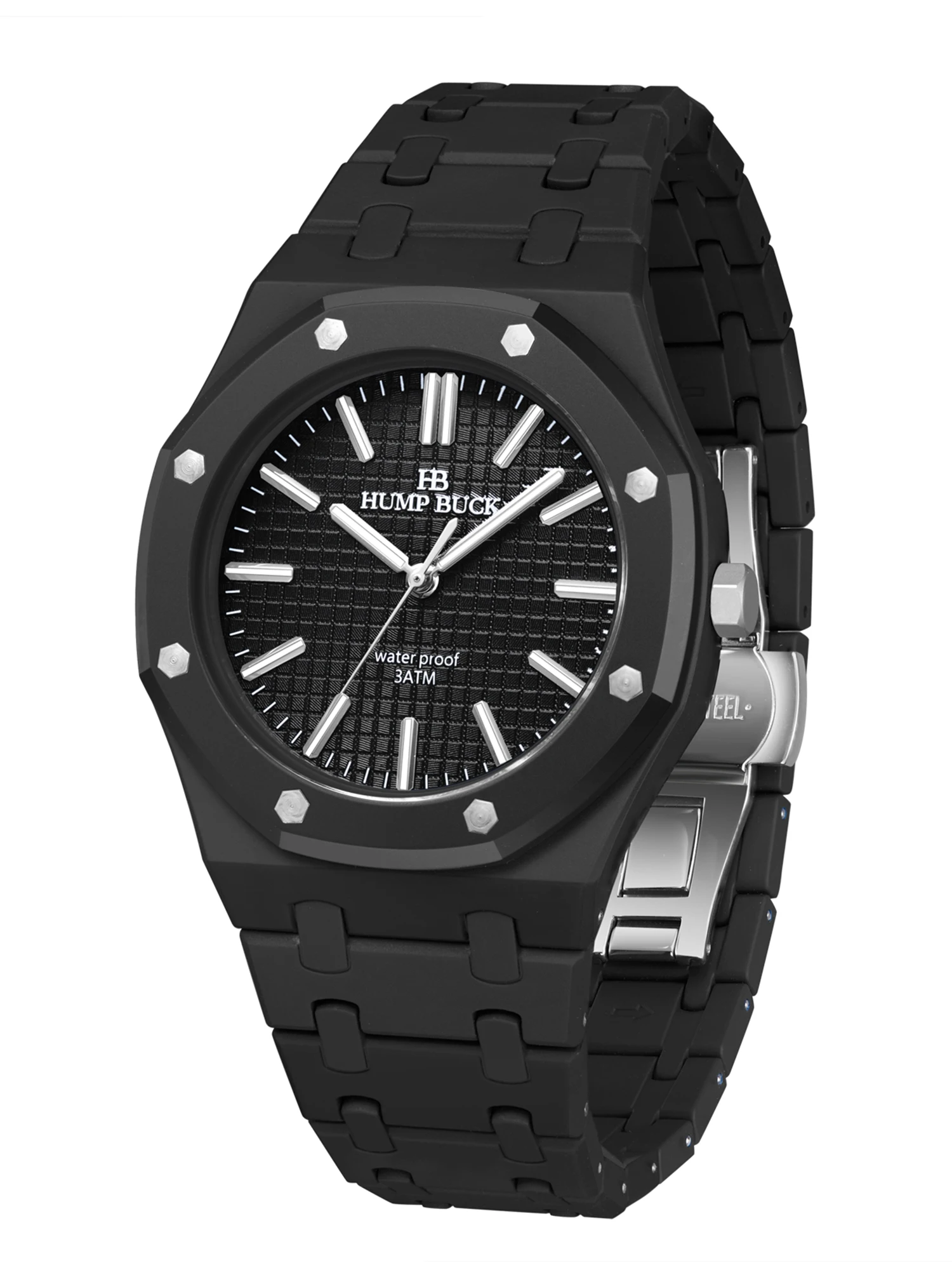 

HUMPBUCK Watch Fashion Casual Business Quartz Light Waterproof Sport Screw-down Crown Men's Wristwatch New Design Round Dial
