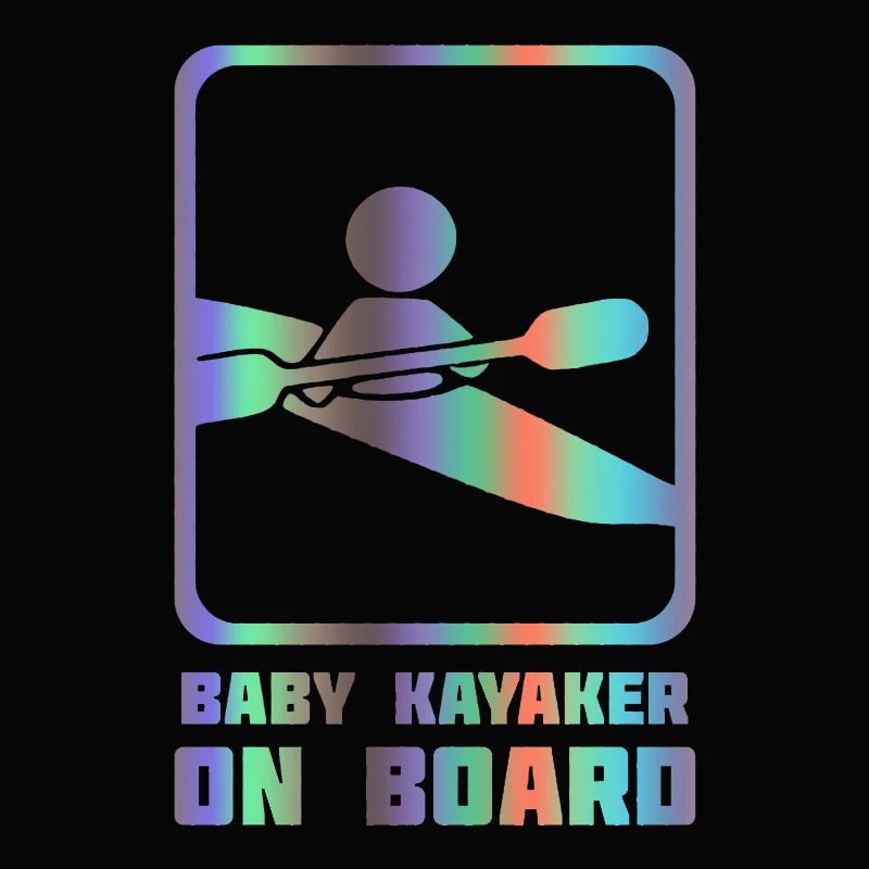 12x18 Cm Car Stickers Baby Kayaker on Board Motorcycle Decals Funny Decorative Accessories Creative PVC