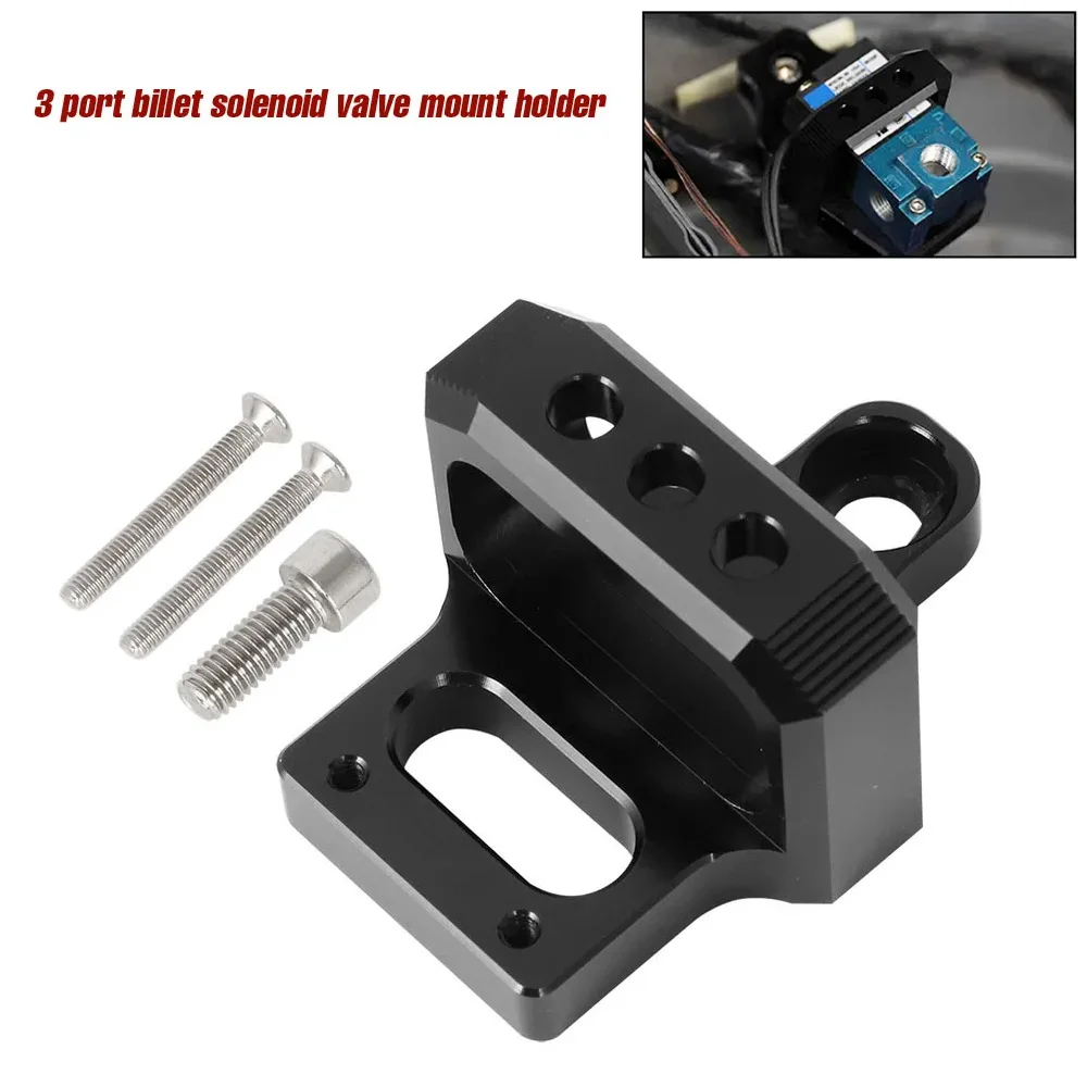 وحدة تحكم تعزيز توربو من الألومنيوم لماك AEM ، قوس تثبيت صمام الملف اللولبي ، 3 منافذ ، حامل CNC بأكسيد w/البراغي قطع غيار السيارات