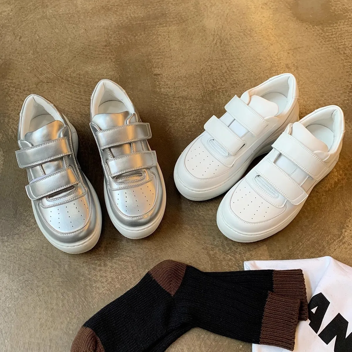 

Board shoes women's 2025 autumn new casual thick soled height increasing sports shoes