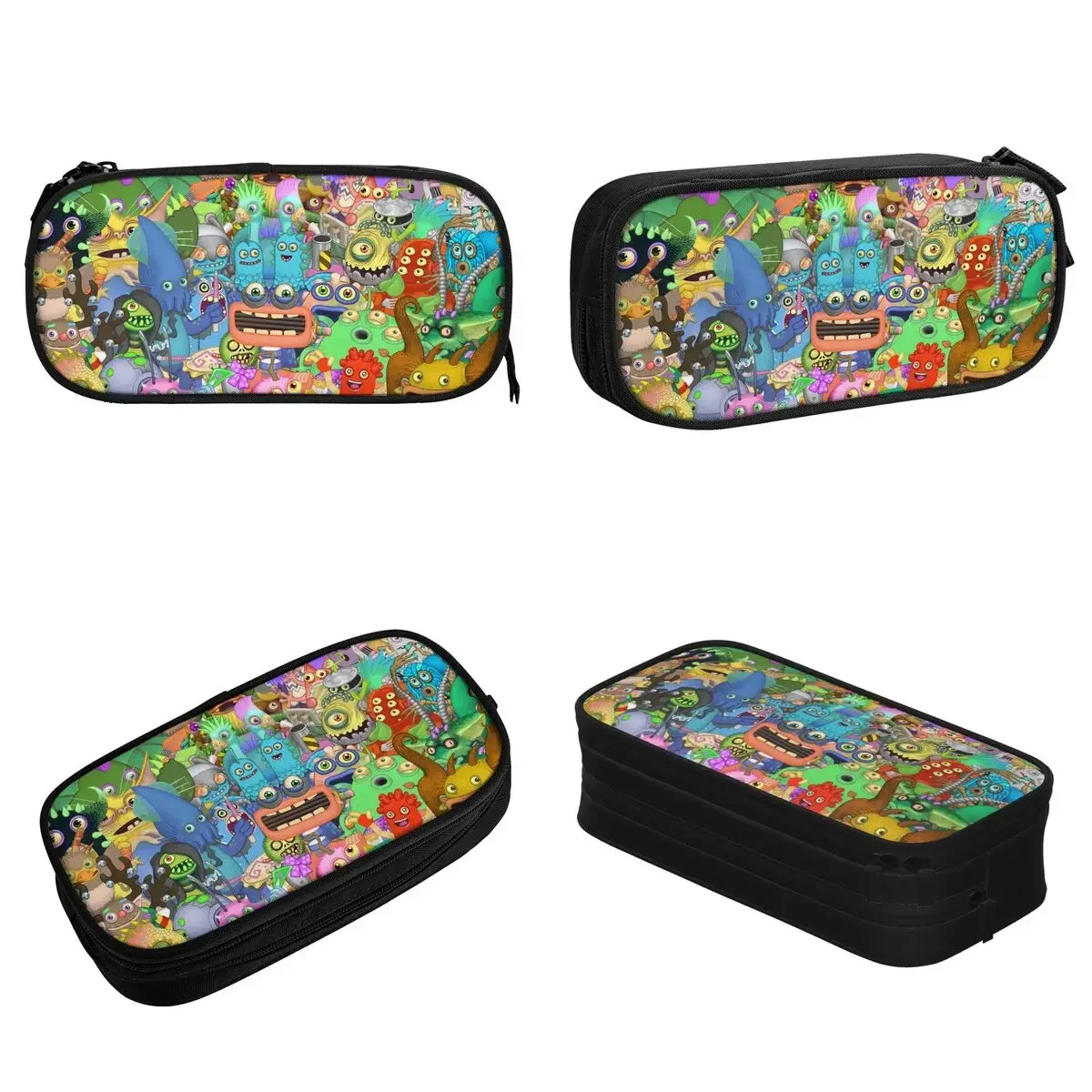 My Singing Monsters Music Game Pencil Case Cute Pen Box Bag Girl Boy Large Storage School Supplies Zipper Pencilcases