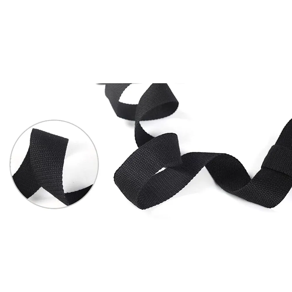 Black Cotton Yoga Mat Sling Adjustable Carrying Strap Exercise Mat Secure Holder Portable Accessory for Yoga Lovers