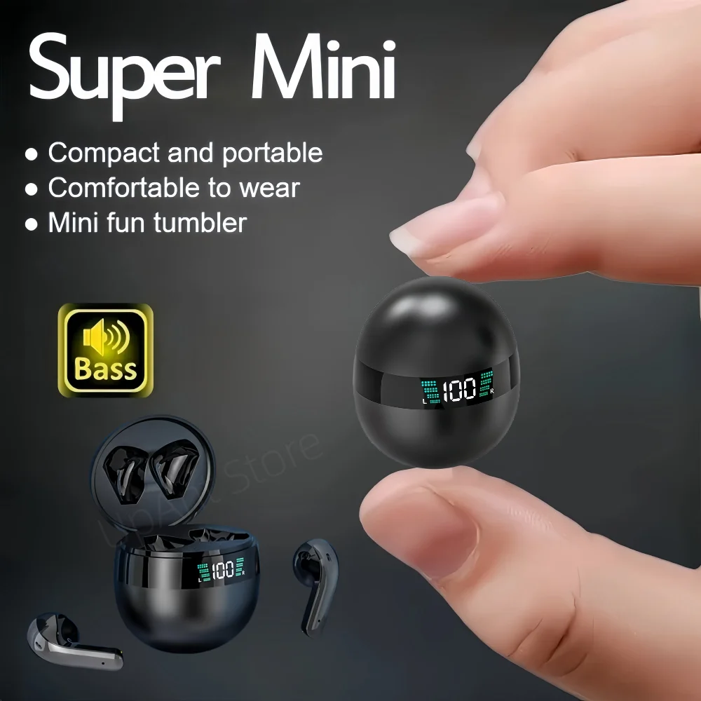 Wireless Bluetooth 5.5 Headphones LED Digital Display TWS Earphones Touch Control Sport Gaming Music Headsets for Xiaomi iPhone