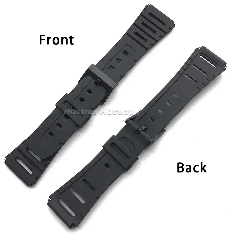 20mm pasek silikonowy do Casio W-720 W-722 W-741 WL-100 CA-53 CA-61 wodoodporny pasek do zegarka gumowy sportowy miękki uniwersalny pasek na nadgarstek