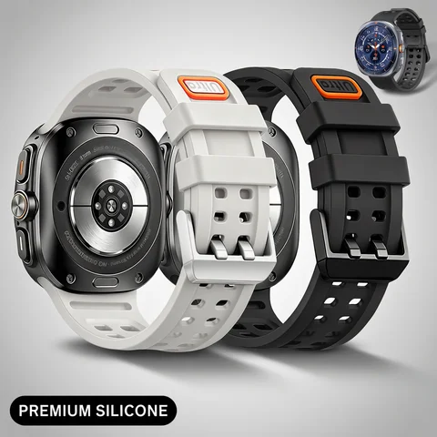 Original 1:1 Silicone Band For Samsung Galaxy Watch Ultra 2 Strap 47mm Sport Replacement Bracelet Correa Galaxy Watch 2026 Ultra