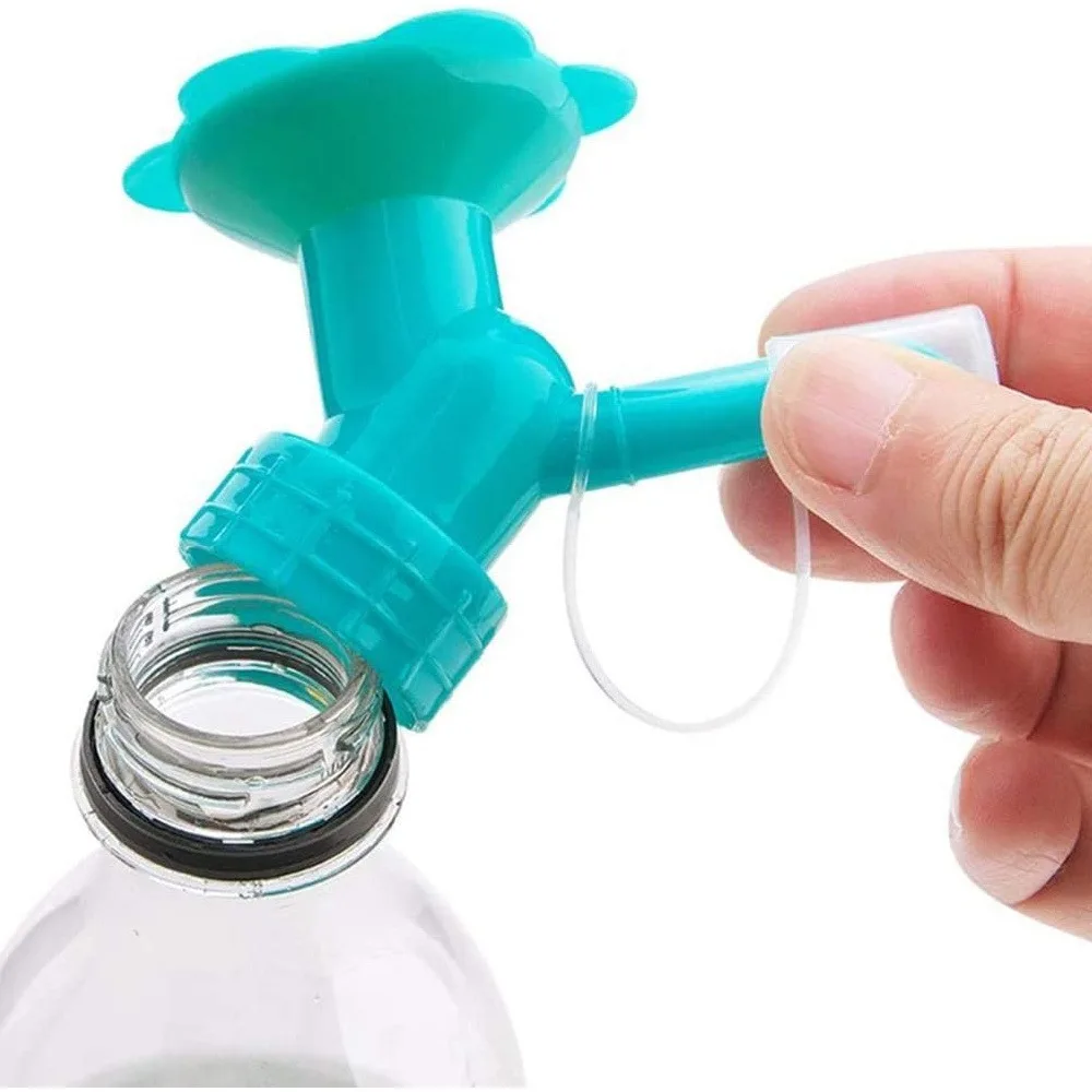 Bottle Watering Spout Nozzle, Sunflower Shaped Sprinkler Head, DIY Garden Watering Accessories Fit for Coke & Beverage Bottles, Only Nozzles, 2 Pieces, Random Color