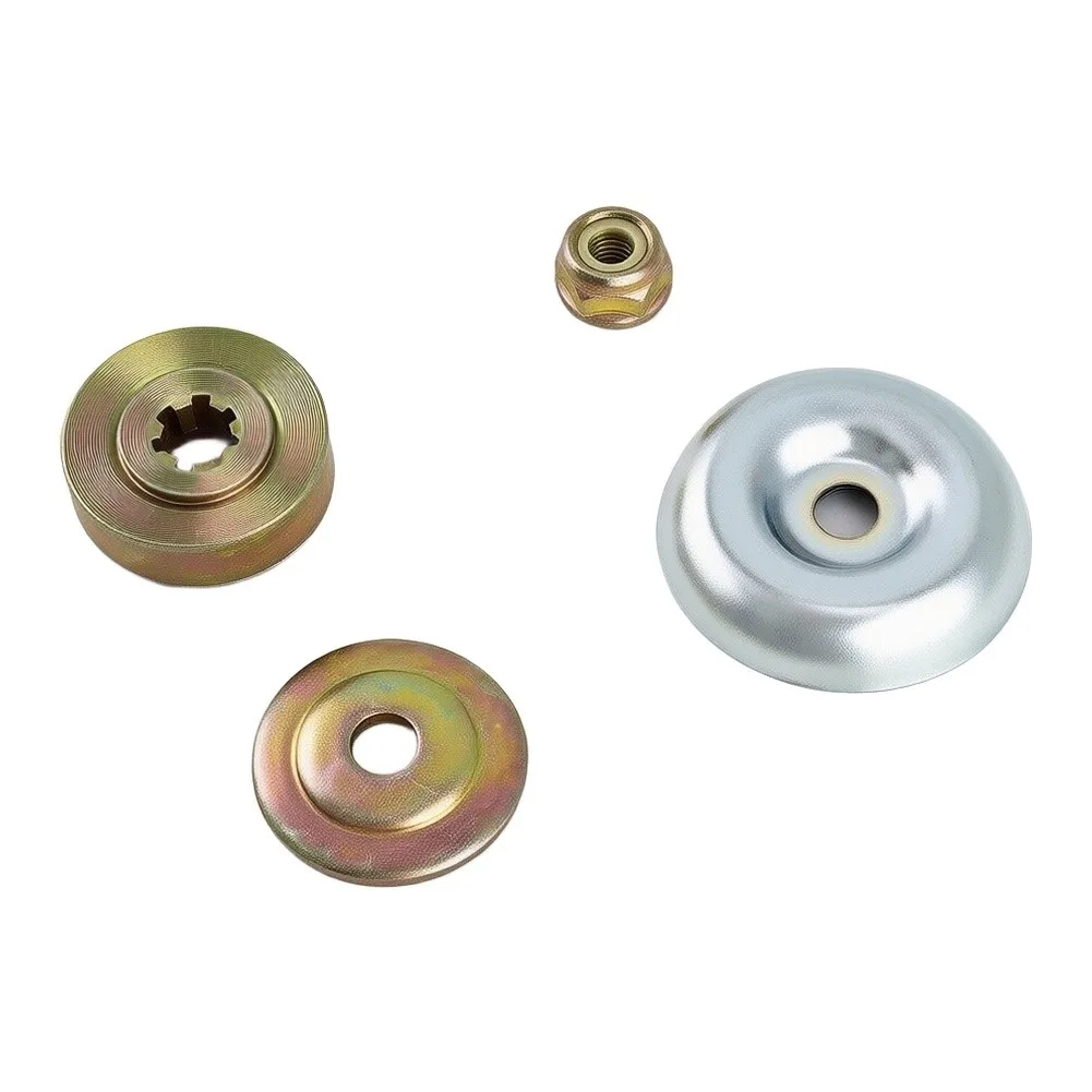 4pc Metal Mounting Kit Compatible with Brush Cutter and Trimmer Output Shafts Inner Flange Pressure Plate Bracket