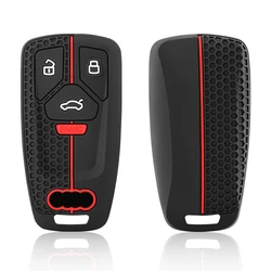 Silicone Fashion Car Remote Key Case Cover For Audi A4 B9 A5 A6 8S 8W Q5 Q7 4M S4 S5 S7 TT TTS TFSI RS Protector