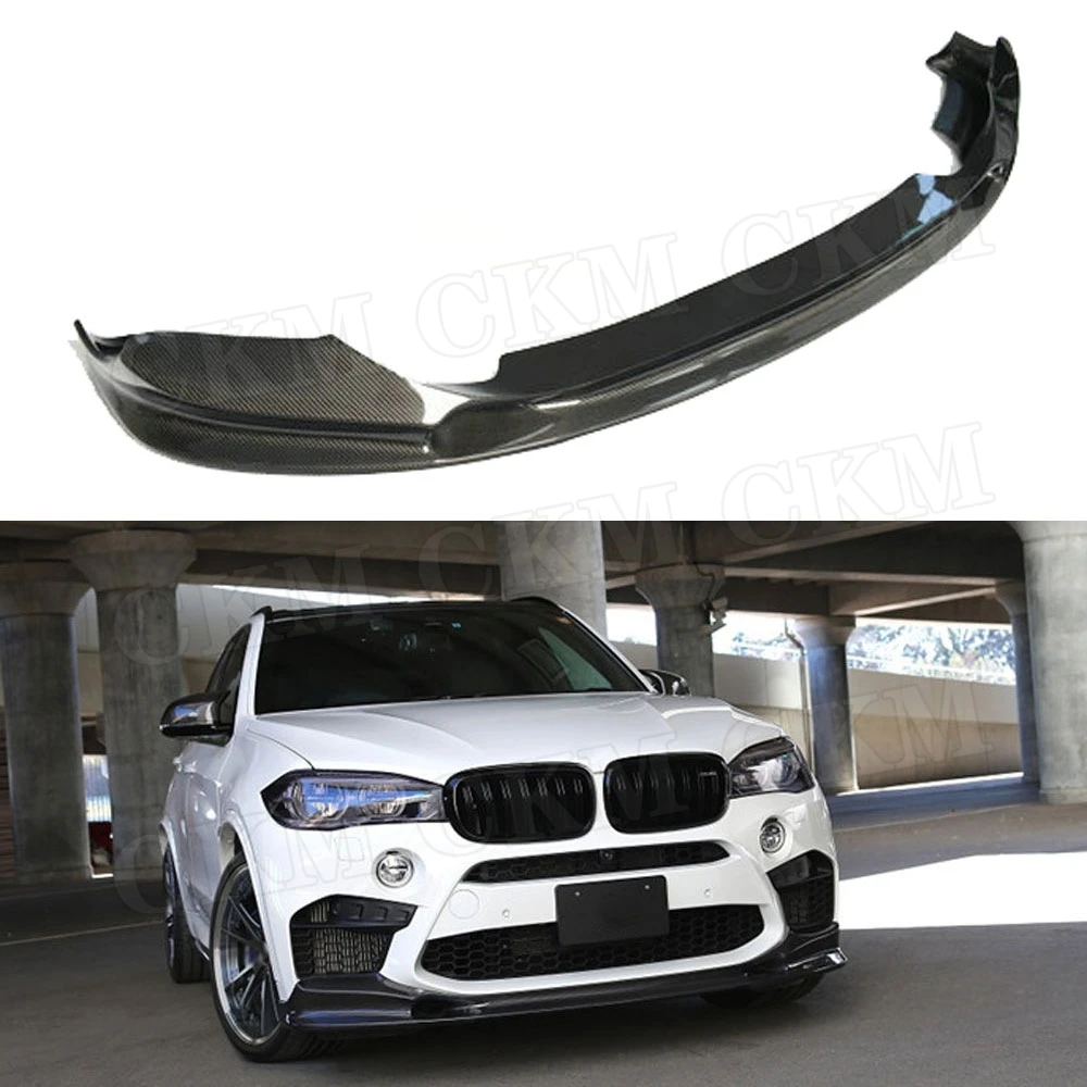 

CKMUUER Carbon Fiber Front Lip Spoiler Splitter For BMW X5M X6M F85 F86 2015 2016 2017 2018 FRP Front Bumper