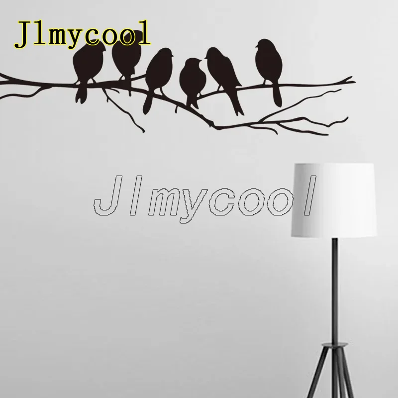 

Black Bird On The Branch Wall Sticker Bedroom Living Room Background Decoration Art Decals Cute Bird Stickers Home Decor