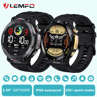 LEMFO Smart Watches for Men 1.39'' 420*420 HD IP68 Waterproof Bluetooth Call Sports Fitness Tracker 420mah Smartwatch Men 2024