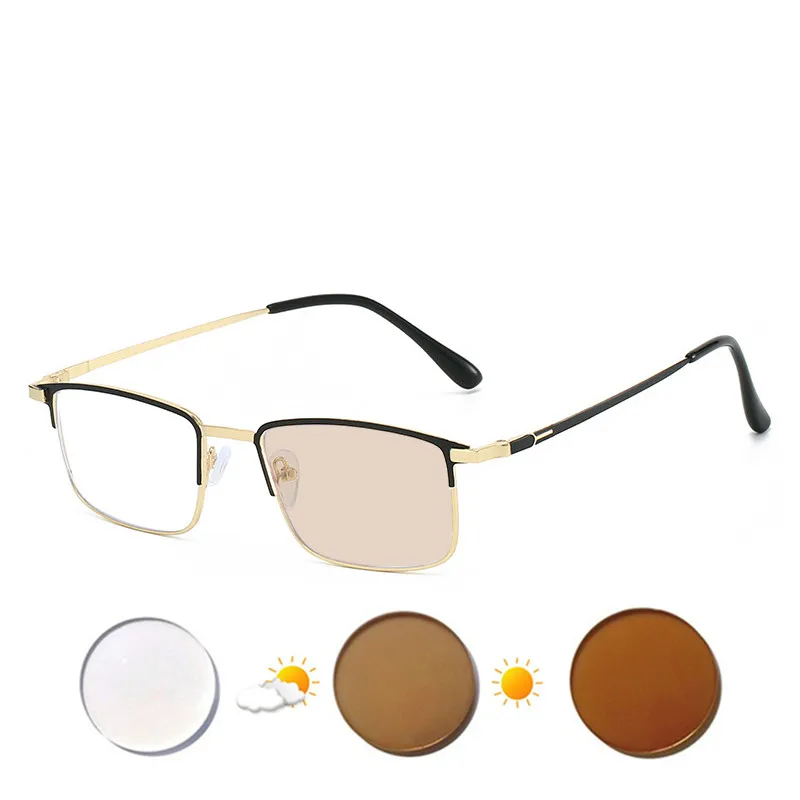 نظارات طبية رجل امرأة إطارات سبائك قابلة للتخصيص لقصر النظر والاستجماتيزم كروية -0.25 إلى -10 أسطوانية -0.25 إلى -2.0 عدسات حماية من الضوء الأزرق أو ضوئية اختيارية F127