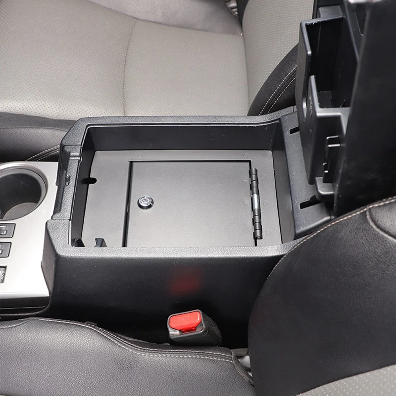 Center Console Organizer Safe Storage For Toyota 4Runner 2010-2024 Console Vault Security Lock Box Armrest Tray