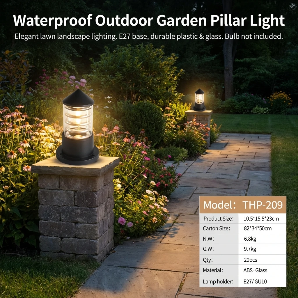 

Светодиодный пластиковый садовый светильник, водонепроницаемый, антиокислительный, для газонов, ландшафтного дизайна и дорожек