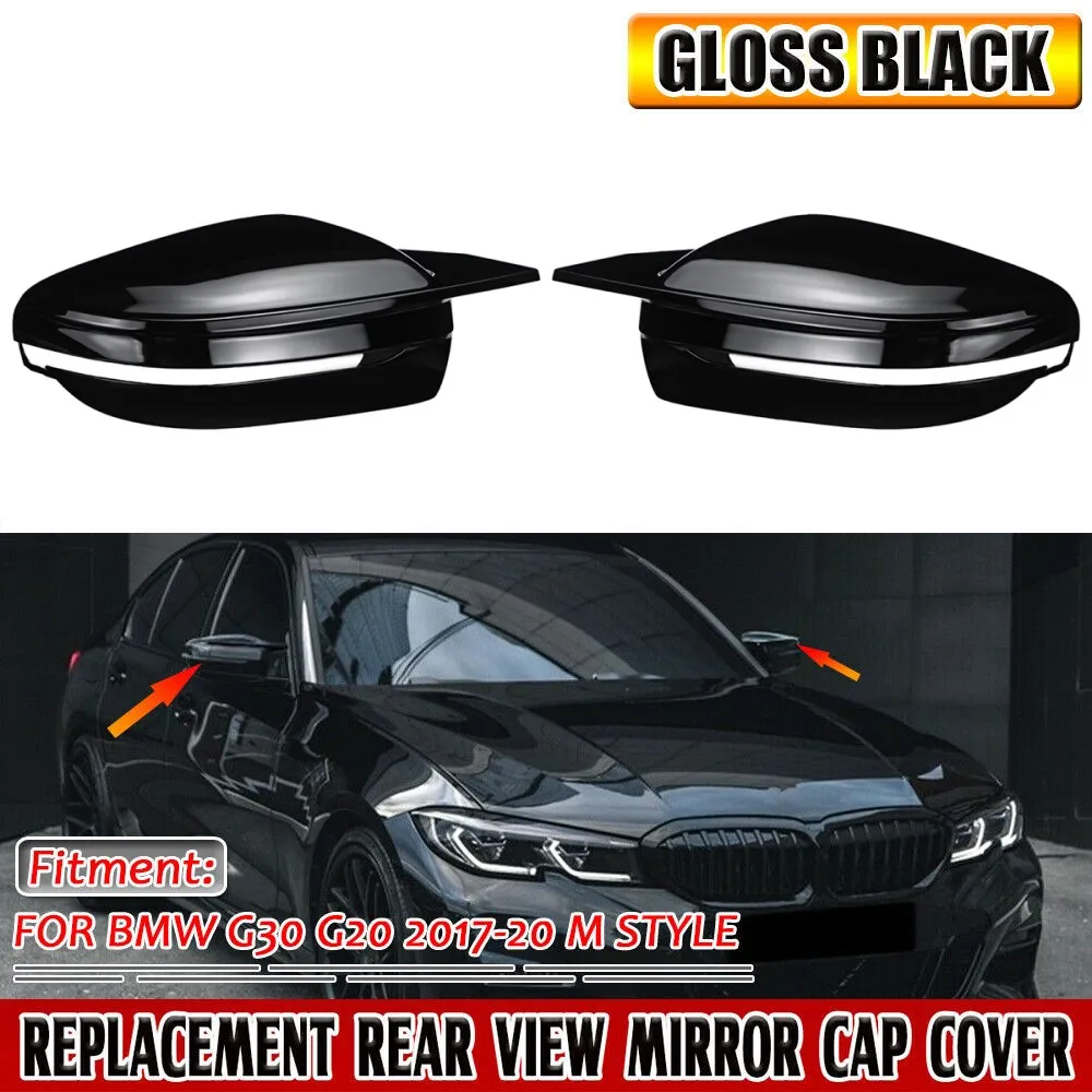 

1 Pair Car Side Rearview Mirror Cover Caps Mirror Shell Case Trim For BMW G15 G16 G20 G22 G23 G28 G30 G38 2019-2021 G11 G12 G14