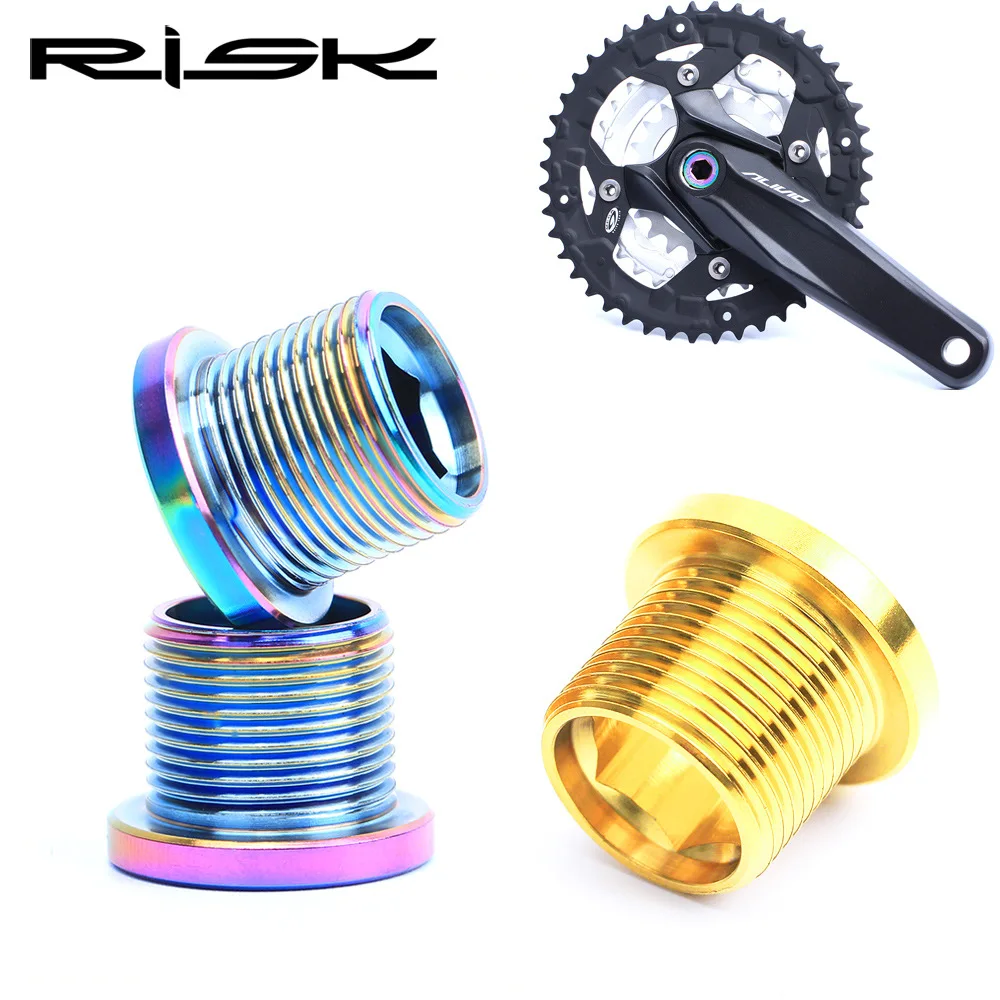 RISK M15x12 Bicycle Splined BB Fixed Screw Chain Wheel Octalink Linking Bike Bottom Bracket Bolt Crank Arm Dust Cover