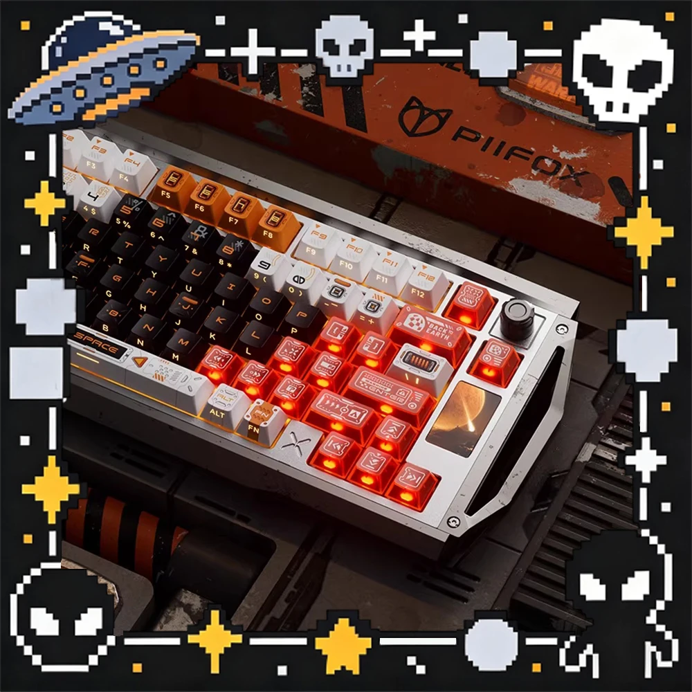 

PIIFOX KCLLJH-C PC Keycaps PBTO Riginal Factory Height Five Sided Thermal Sublimation Height Keycaps Customized PC Accessories