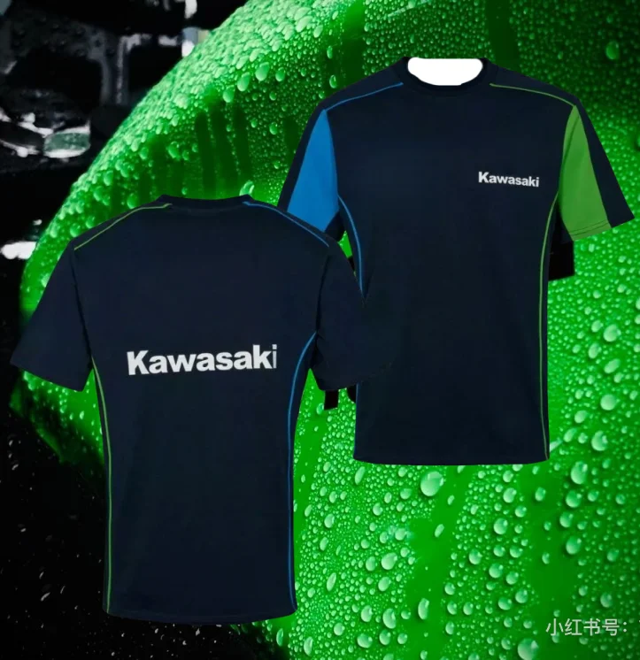 

Лето 2025 г., мотоциклетная мужская футболка Kawasaki с 3D принтом, модная быстросохнущая футболка для спорта на открытом воздухе, Kawasaki, одежда для велоспорта