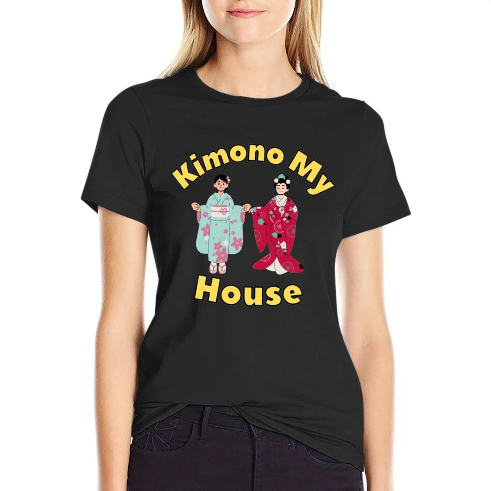 Kimono My House T-Shirt Nieuwe Editie Dier Prinvoor T-Shirts Voor Vrouwen Grafische T-Shirts Grappig