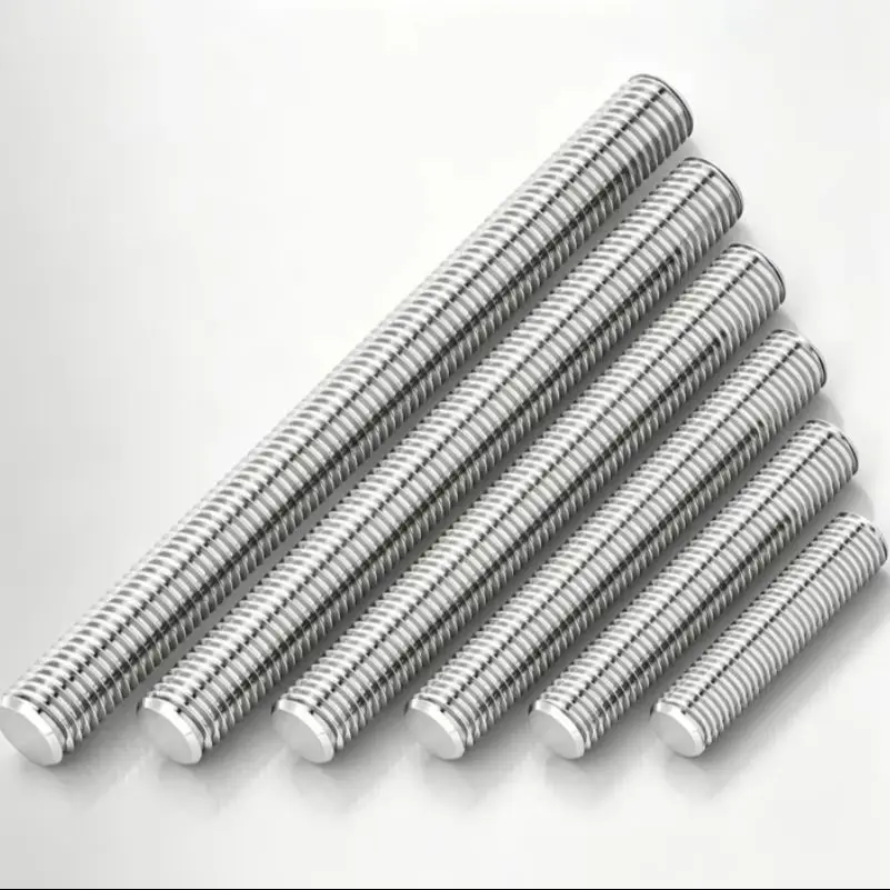 1-5pcs M12 M14 Threaded Rod 304 Stainless Steel Screw Fully Metric Headless Bolt Thread Stud Rods Screws Length 30-800mm