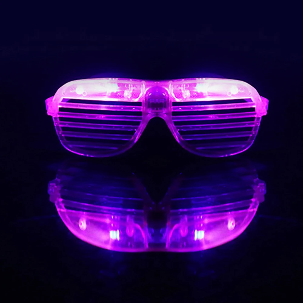 Toys Glow in The Dark Flashing Glasses Neon 6 Color Light up Glasses Glow Sticks Glasses LED Glasses Shutter Shades Glasses