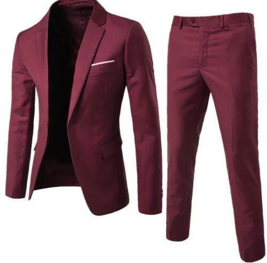 Two-button burgundy